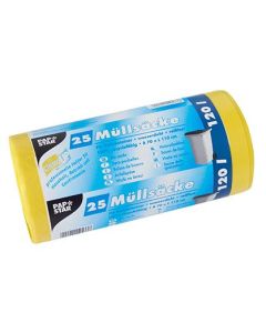 Photo Lot de 25 Sacs poubelle - 120 litres - Jaune : STARPAK