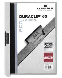 photo Chemise de présentation A4 à clip - Gris (DURABLE 2209-10)