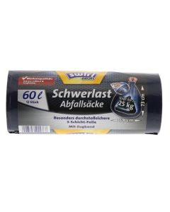 Photo Lot de 5 sacs poubelle avec cordelette - 60 litres - Noir SWIRL 4006508215768