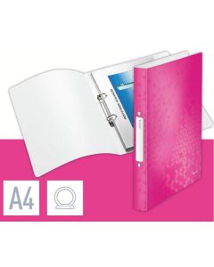 Photo Classeur souple à 2 anneaux - Dos de 32 mm - Rose LEITZ WOW
