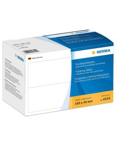 Photo 4319 HERMA : Etiquettes d'affranchissement doubles 163 x 45 mm