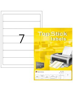 Photo Etiquettes pour dos de classeur - 192 x 38 mm - Blanc TOP STICK Image
