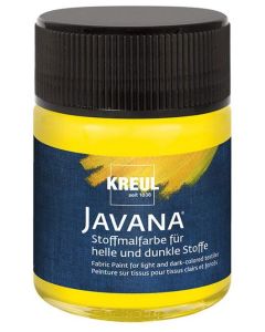 Photo KREUL Javana 91962 : Peinture pour textile sombre - 50 ml - Jaune
