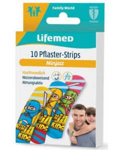 Photo Pansements pour enfants - 60 x 17 mm - Ninjas LIFEMED