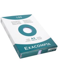 Photo Fiches Bristol lignées - 148 x 210 mm - Blanc EXACOMPTA Image