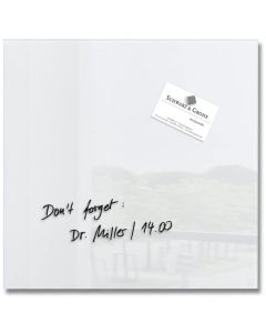 Photo Tableau magnétique en verre - 300 x 300 mm - Blanc SIGEL