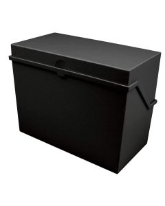 Photo Boîte en plastique pour fiches A5 - 500 fiches - Noir : HELIT H6214595