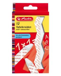 Photo Boite de 12 craies pour tableau - Blanc : HERLITZ 8648107