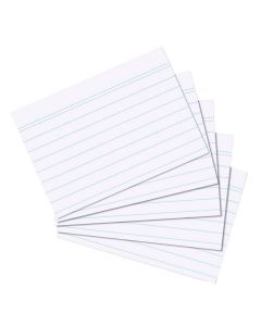 Photo Lot de 100 fiches Bristol lignées - 105 x 148 mm - Blanc : HERLITZ  1150606