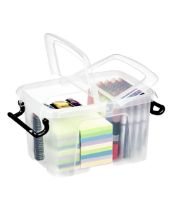 Photo Bac de rangement avec couvercle - 6 litres transparent HW670 CEP