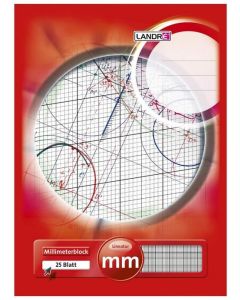 Photo Bloc de 25 feuilles de papier millimétré - 210 x 297 mm : LANDRE