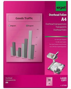 Film transparent pour imprimante Laser A4 SIGEL Lot de 50