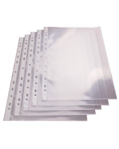 Photo Lot de 100 Pochettes perforées en PP lisse 0,05 mm - A4 : PRO-Office