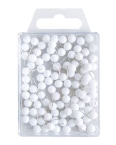 Photo Boîte de 100 épingles de signalisation Blanc WEDO 56100 Affichage