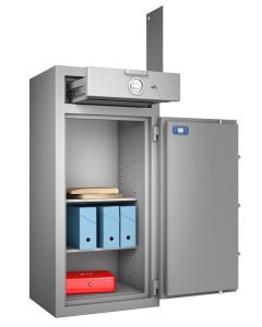 Coffre de dépôt de fonds - Classe 3 - Serrure à clé et électronique - HARTMANN Zephir Dépôt 1203