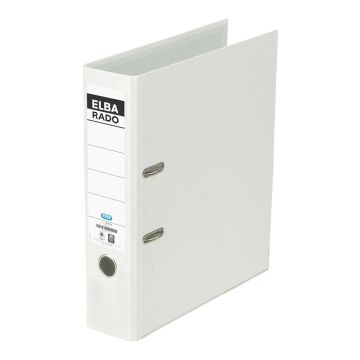 Classeur à levier - Dos 80 mm - Blanc : ELBA Rado Brillant Image