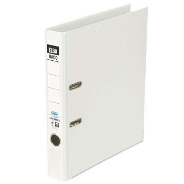 Classeur à levier avec protection de bords - Dos 50 mm - Blanc - ELBA Rado Brillant - 100022611- Photo