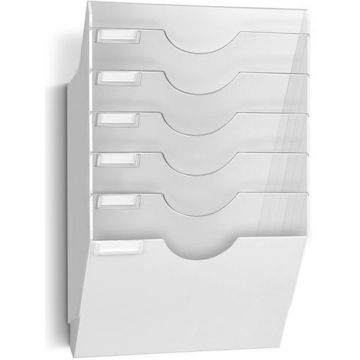 Présentoir mural - A4 Paysage - 6 compartiments - Blanc : CEP Réception Image