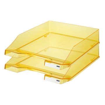 Corbeille à courrier Klassik Transparent - Jaune HAN Modèle