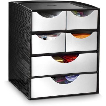 Module de rangement - 4 tiroirs - Noir / Gris : CEP Take a Break Modèle