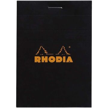 Bloc-Notes quadrillé - 74 x 105 mm A7 : RHODIA N°11 Couverture noire Visuel