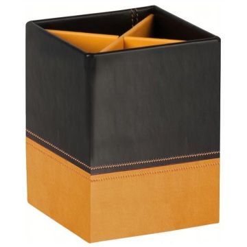 Pot à crayons 4 compartiments - Noir/Orange RHODIA