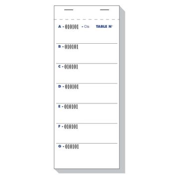 COGIR  11892 : Lot de blocs  PIZZA - Carnet autocopiant  Dupli - 235 x 95 mm (Restaurant et pizzeria)