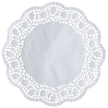 Photo Napperon en papier - Rond - 180 mm - Blanc PAP STAR