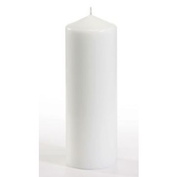 Bougie cylindrique - Blanc 70 mm : PAP STAR photo