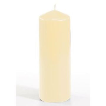 Bougie cylindrique Crème 16,5 cm PAP STAR 