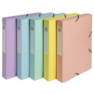 Boîte de classement Cartobox - Dos 40 mm - Assortiment : EXACOMPTA Aquarel image