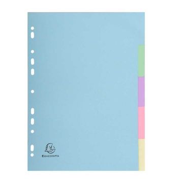 EXACOMPTA : Jeu de 5 intercalaires neutres en carte recyclée 1605E