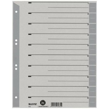 Photo Intercalaires en carton - 240 x 300 mm - 230g/m² - Gris : LEITZ Lot de 100 - 1652-00-85
