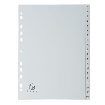 EXACOMPTA : Jeu de 20 intercalaires alphabétiques en pp - 225 x 297 mm