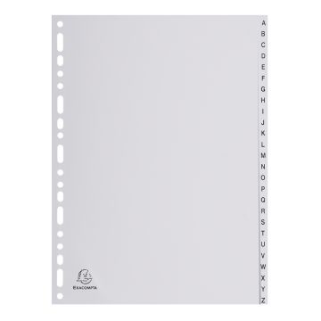 EXACOMPTA : Jeu de 26 intercalaires alphabétiques en pp - 225 x 297 mm