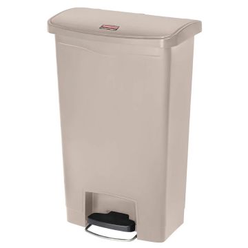 Poubelle à pédale avec couvercle - 68 litres - Beige : RUBBERMAID Visuel