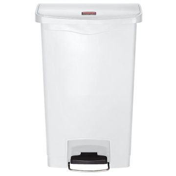 Poubelle à pédale avec couvercle - 68 litres - Blanc : RUBBERMAID Image