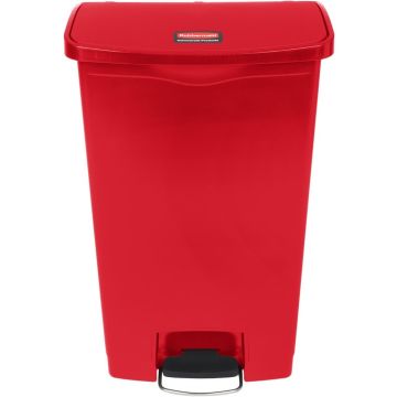 Poubelle à pédale avec couvercle - 68 litres - Rouge : RUBBERMAID Photo