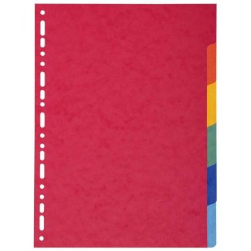 Jeu de 6 Intercalaires A4 en carte recyclée teintée EXACOMPTA
