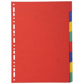 Jeu de 8 Intercalaires A4 en carte recyclée teintée - Assortiment EXACOMPTA Visuel
