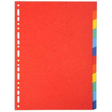 Jeu de 12 Intercalaires A4 en carte recyclée teintée - Assortiment : EXACOMPTA Image