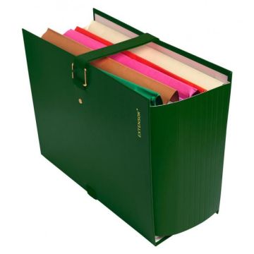 EXACOMPTA Extensor Balacron :  Chemises avec rabat à sangle - Vert 22007E Fermé