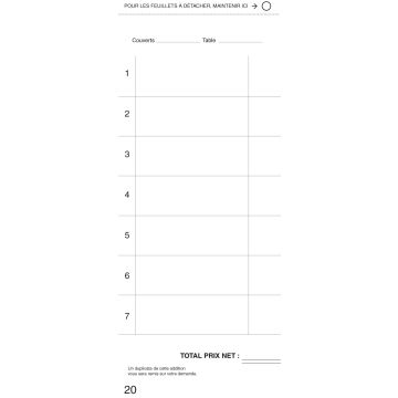 Lot de 10 Blocs PIZZA - Autocopiants Dupli - 235 x 92 mm - 2209 ELVE