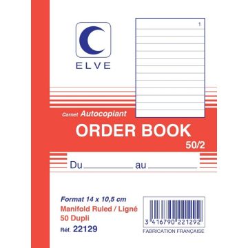 LIGNE TRAVERS : Carnet autocopiant Dupli 22129