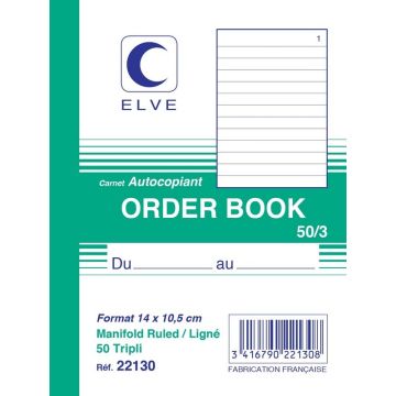 LIGNE TRAVERS : Carnet autocopiant Dupli 22130
