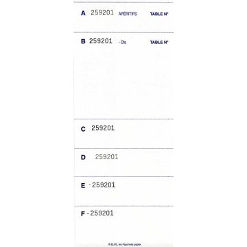 ELVE : Lot de 10 blocs  BRASSERIE - Autocopiants Tripli - 259 x 100 mm - 2218