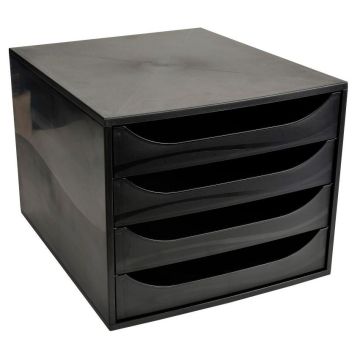 Module de rangement 4 tiroirs Ecobox - Noir EXACOMPTA ECOBlack Image