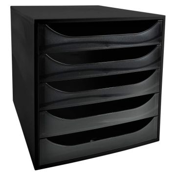 Module de rangement 5 tiroirs Ecobox+ - Noir EXACOMPTA ECOBlack Image