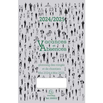 Planning des Congés 2024 / 2025 - Vacances et absences EXACOMPTA 