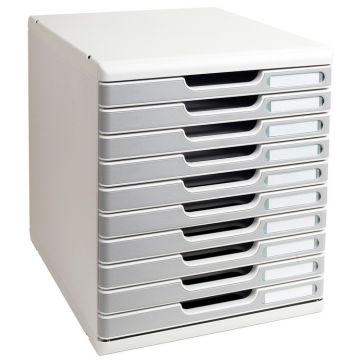 EXACOMPTA : Module de rangement 10 tiroirs - Modulo - Gris/granit 302041D